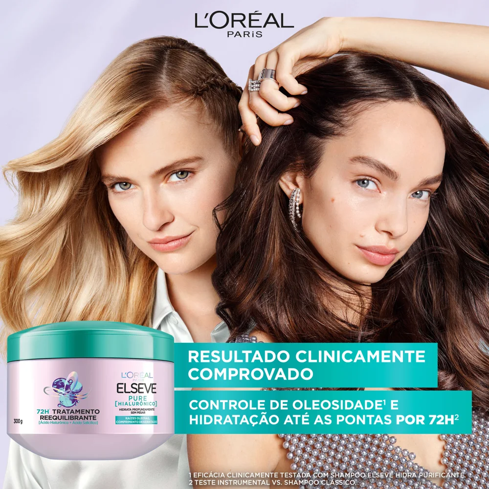 Creme de Tratamento Capilar Elseve Pure Hialurônico Reequilibrante 300g
