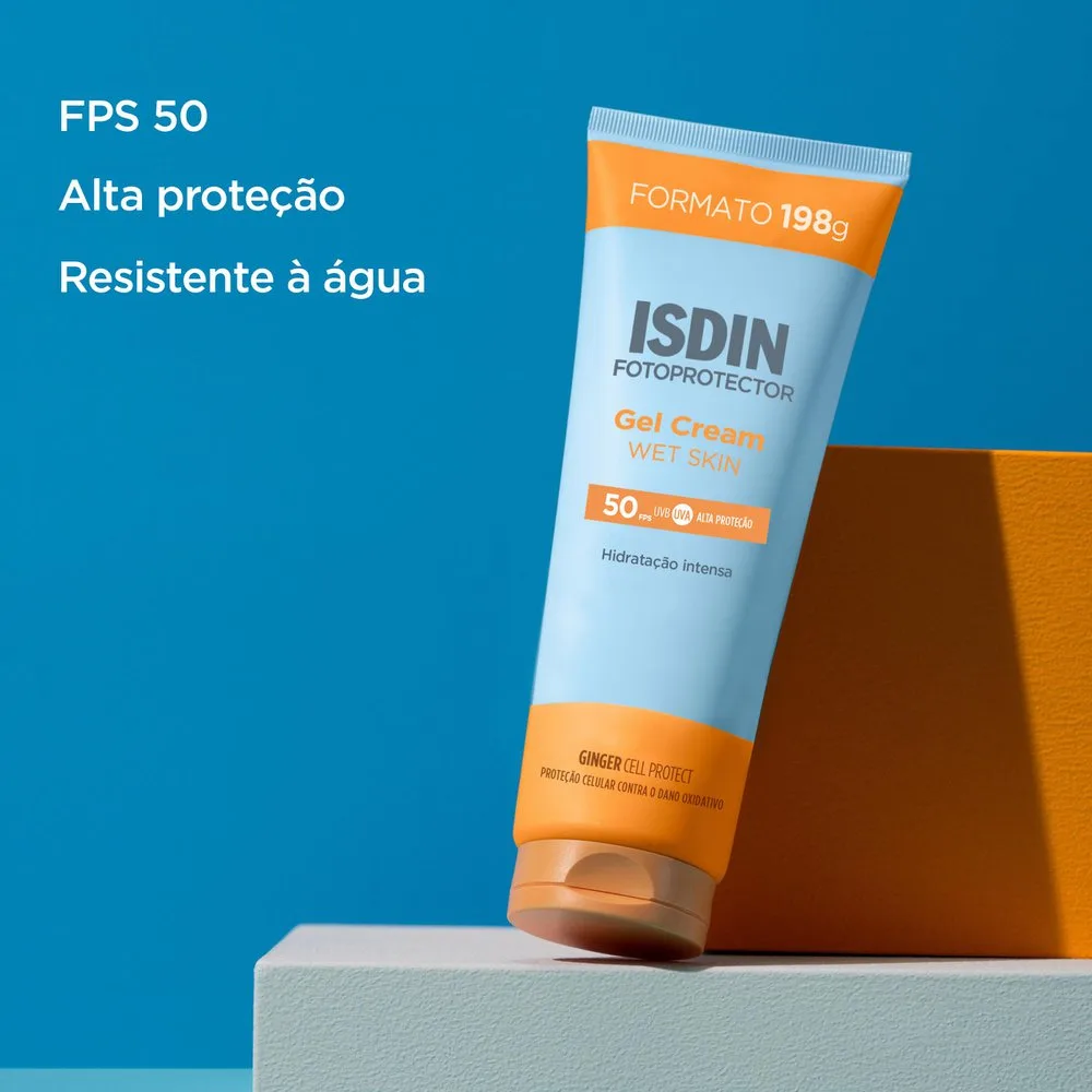 Protetor Solar ISDIN Gel Cream FPS50+ Wet Skin 198g