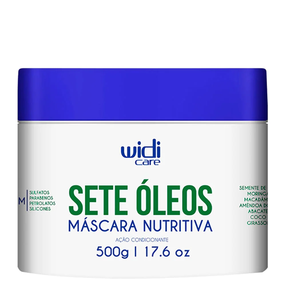 Widi Care - Sete Óleos Nutritiva Ação Condicionante - Máscara Capilar - 500g