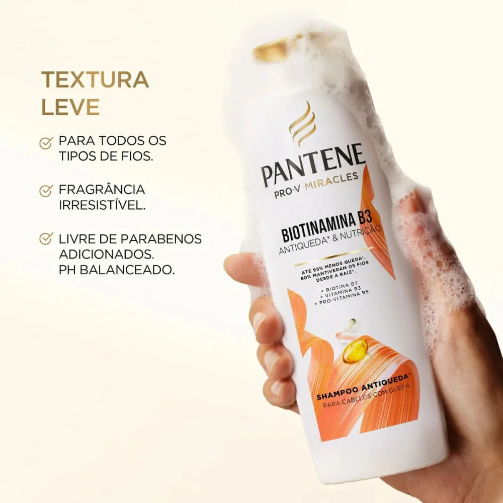 Shampoo Pantene Pro-V Miracles Biotinamina B3 Antiquebra & Nutrição 175ml