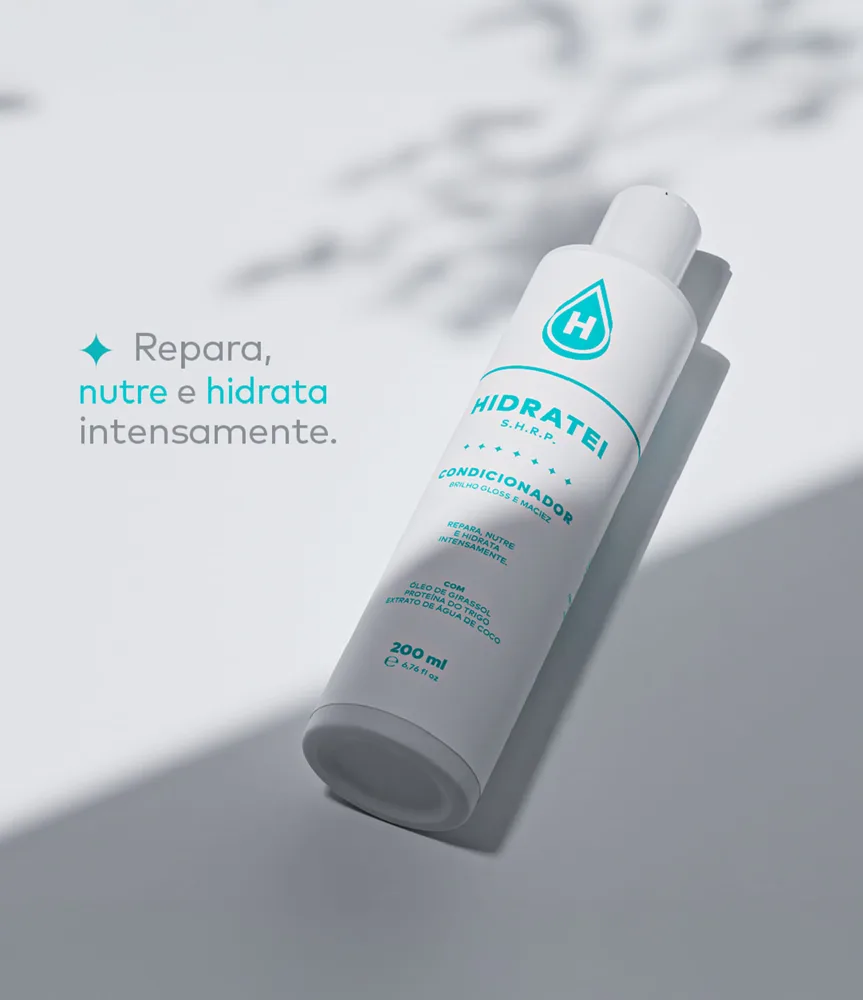 Kit Hidratei S.H.R.P Condicionador 200ml + 1 Mini Creme 10g + 1 Shampoo 250ml