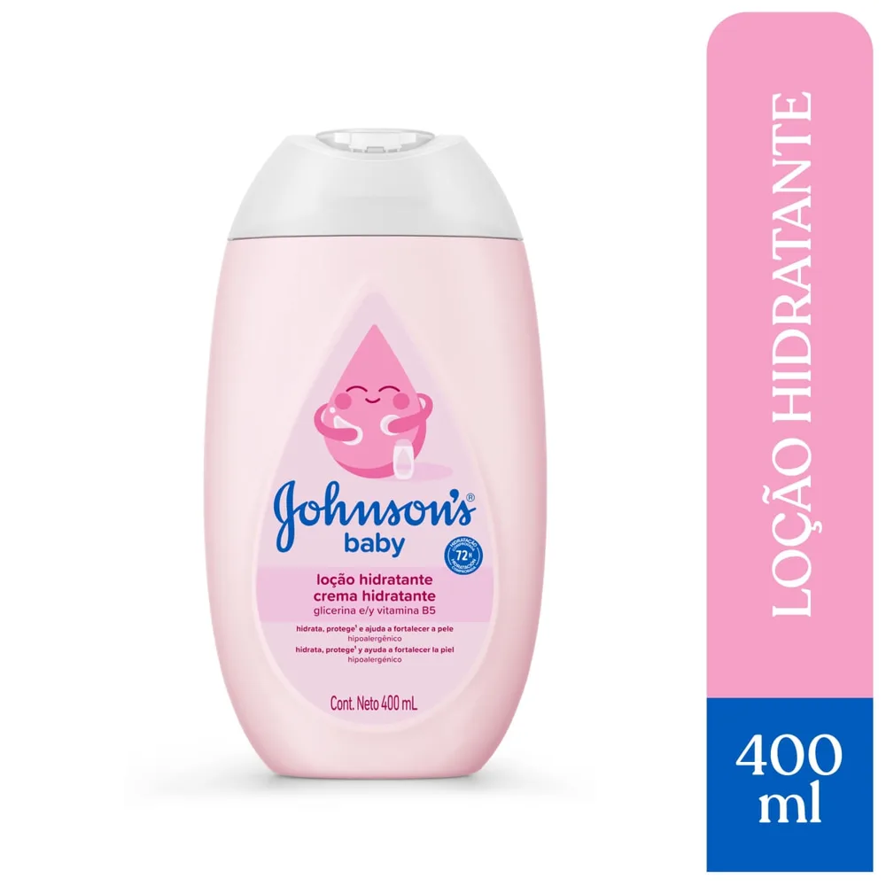Loção Hidratante Infantil Johnson's Baby Uso Diário Hipoalergênico 400ml