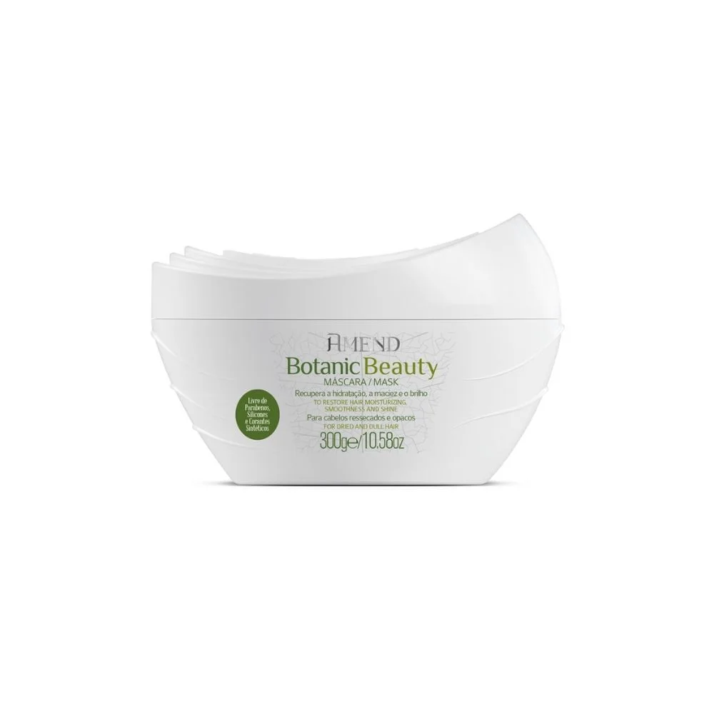 Masc Cap Amend Cosmeticos Mascara Amend Botanic Beauty Oleo De Moringa E Extrato De Jasmim 300g 01g