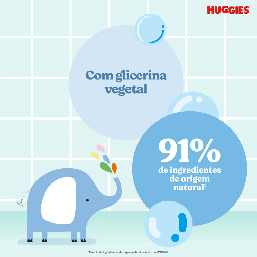 Sabonete Líquido Infantil Huggies Baby Glicerina Extra Suave Refil 400ml