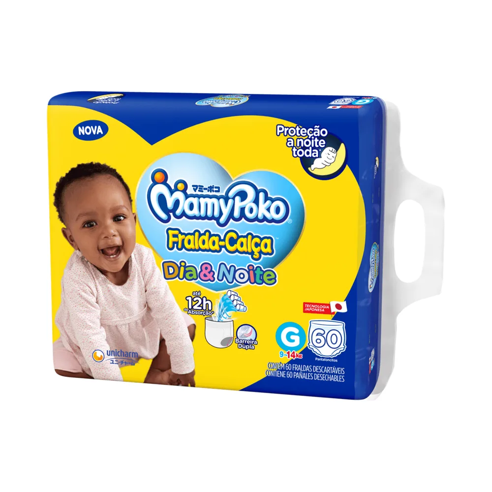 Fralda-Calça MamyPoko Dia & Noite G 60 Unidades