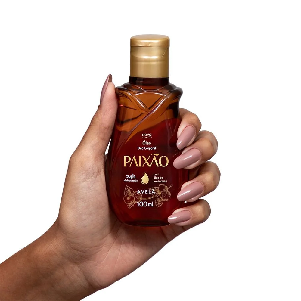 Kit Paixão Hidratação Corporal Loção Hidratante Inspiradora 400ml + Óleo Corporal Amêndoas e Avelã 100ml