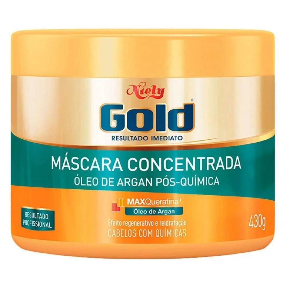 Máscara Capilar Niely Gold Pós-Química  Óleo de Argan 430g