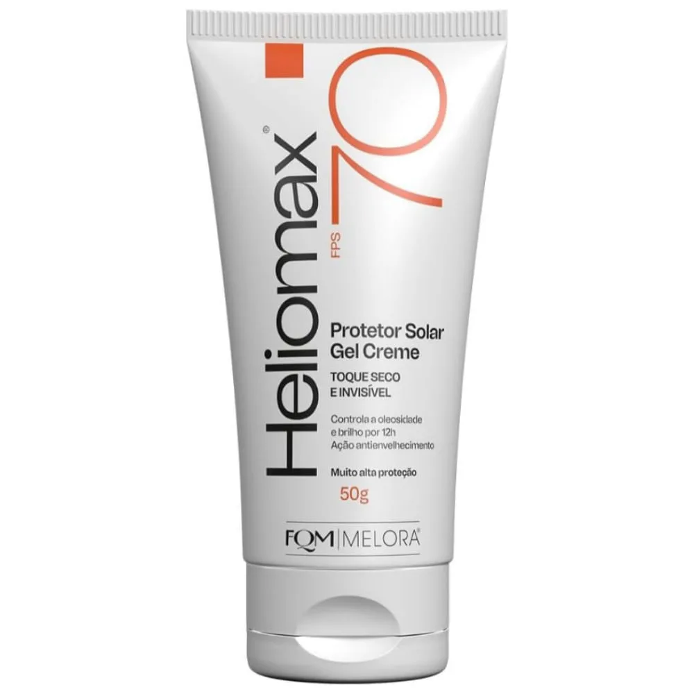 Protetor Solar Facial Heliomax FPS70 Toque Seco Gel Creme 50g