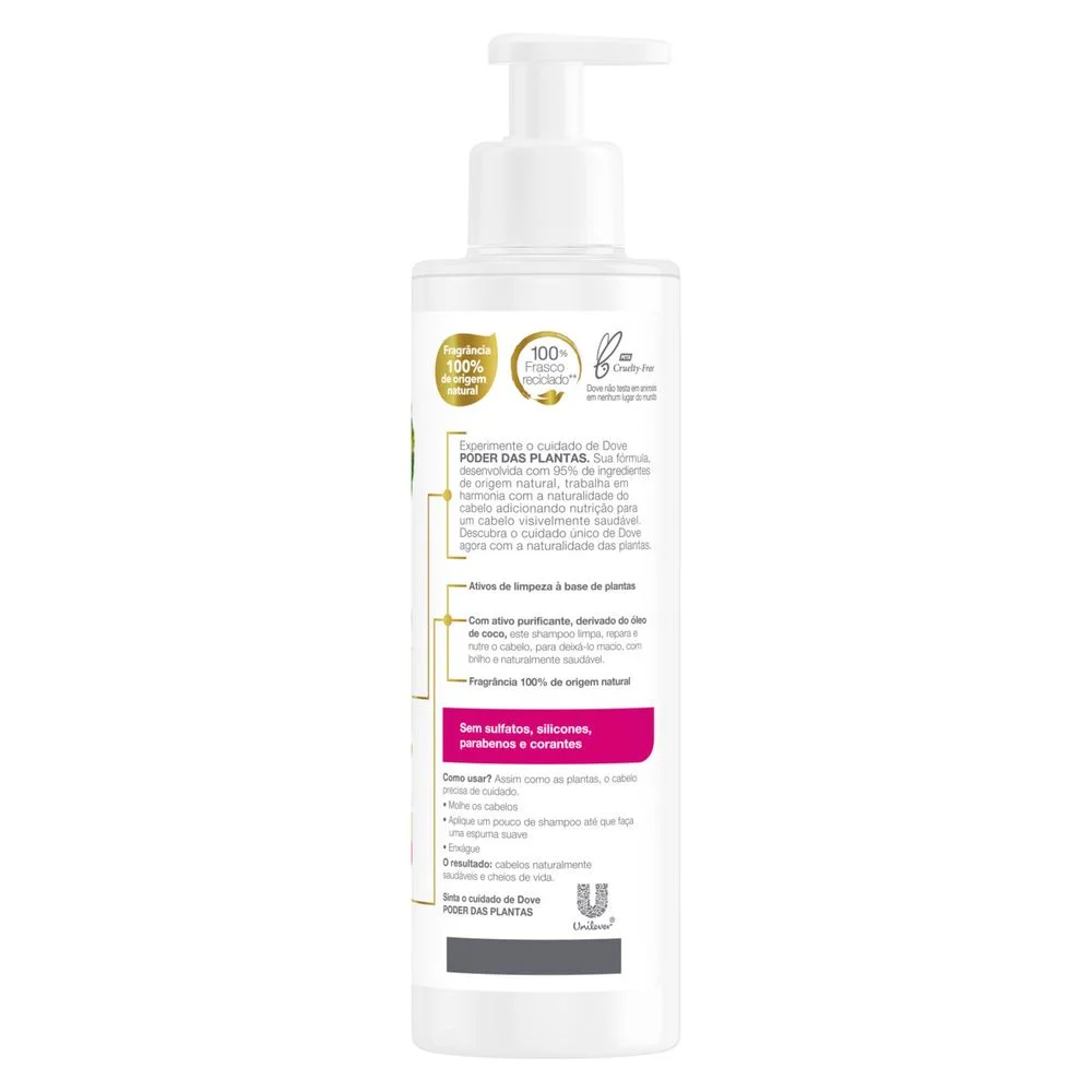 Shampoo Dove Poder das Plantas Nutrição + Gerânio 300ml