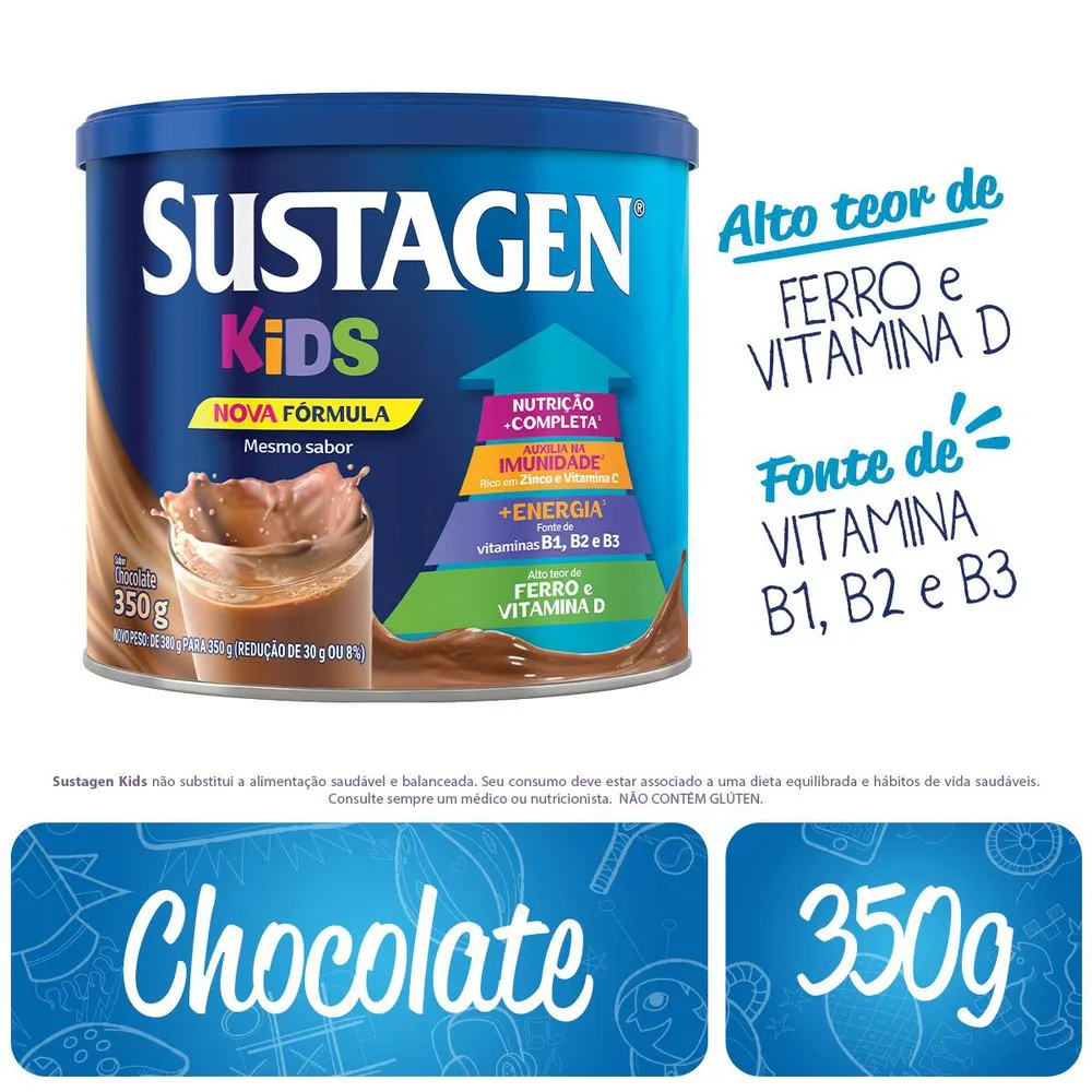 Complemento Alimentar Infantil Sustagen Kids Sabor Chocolate 350g
