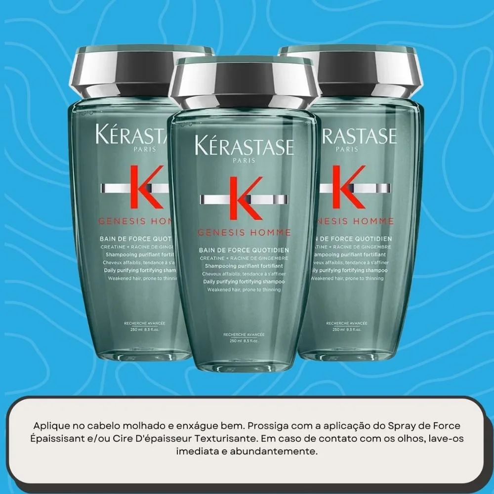 Kérastase Genesis Homme Bain Force Kit 3 Shampoo 250ml