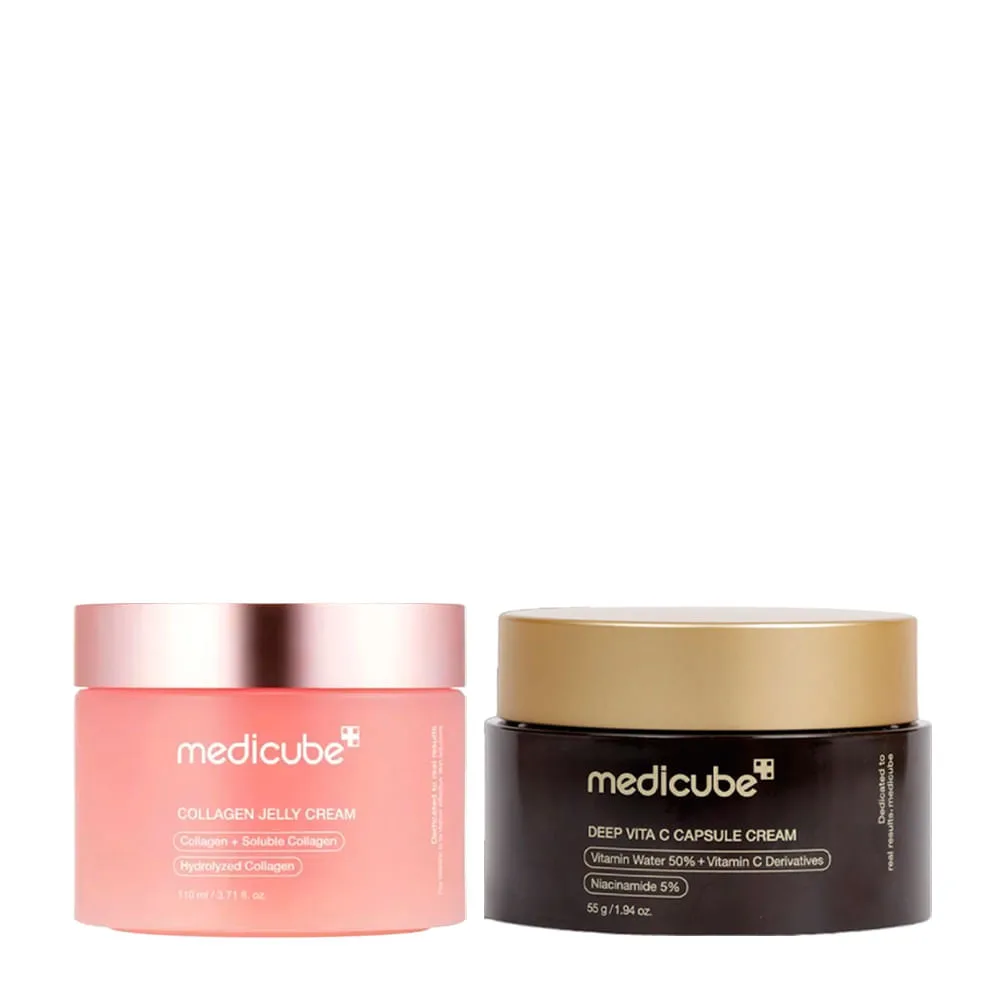 Kit Medicube Collagen Jelly Creme Facial 50ml + Vita C Capsule Creme Facial 55g
