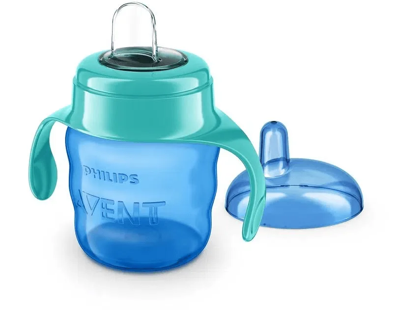 Copo de Transição Philips Avent Easy Sip +6 meses Antivazamento com Alças Azul 200ml 1 Unidade