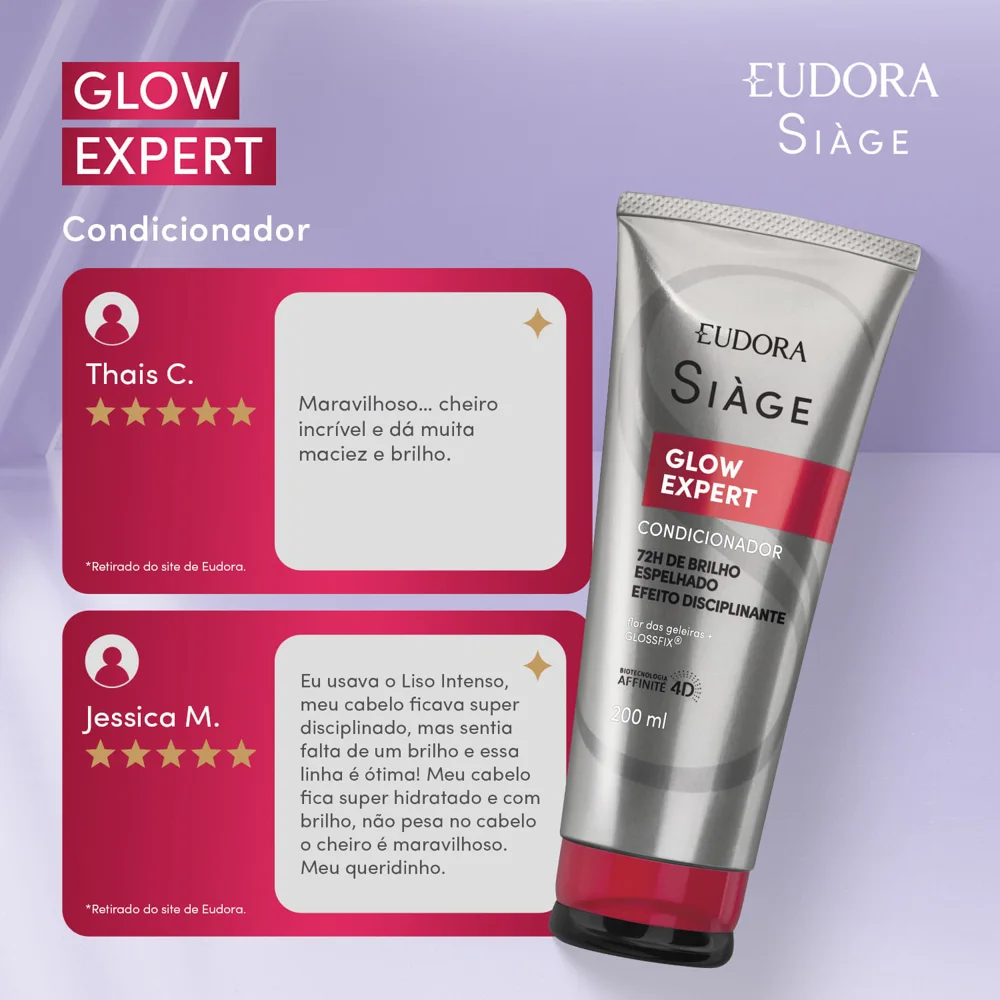 Condicionador Eudora Siàge Glow Expert 200ml