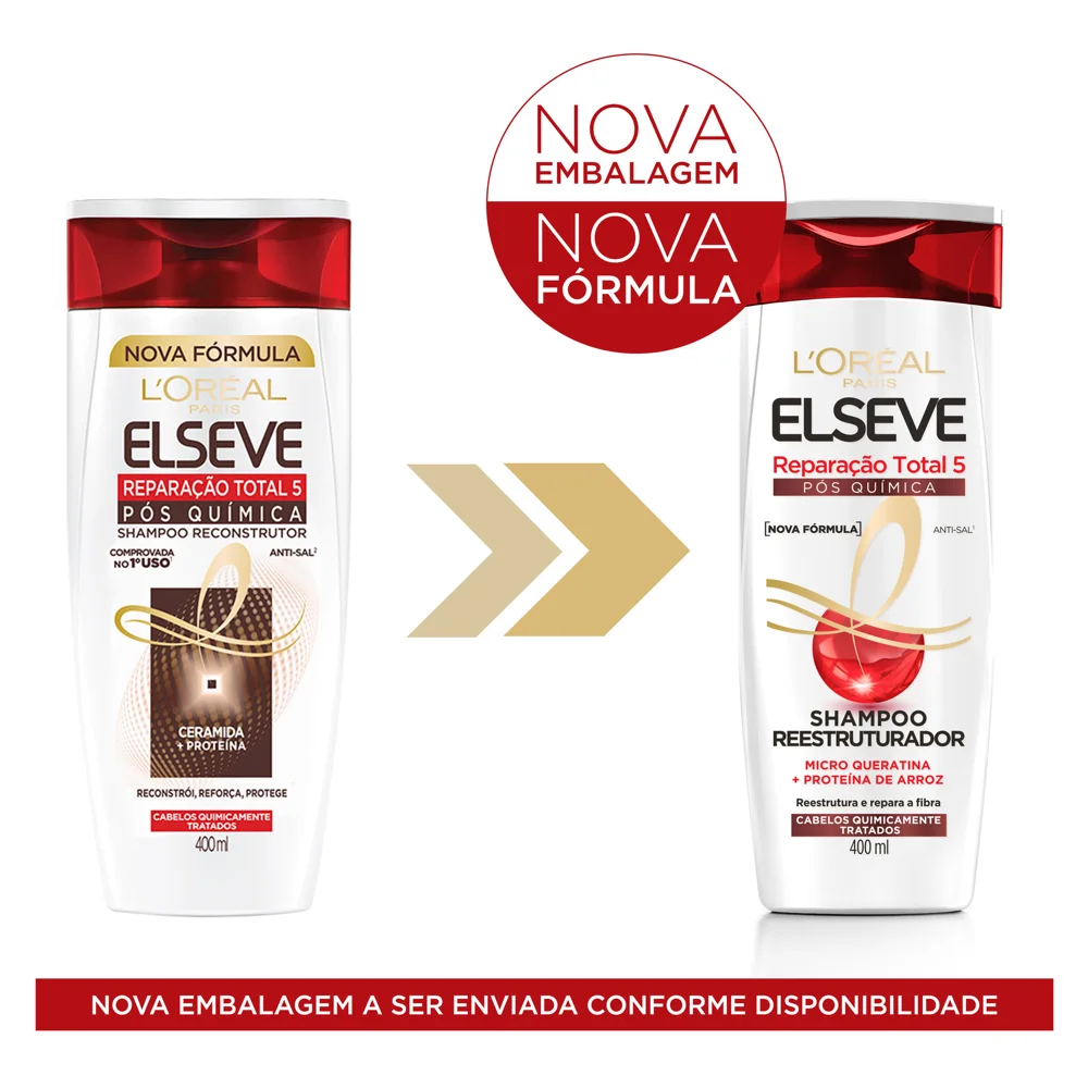 Shampoo Elseve Reparação Total 5 Especial Química Reconstrutor 400ml