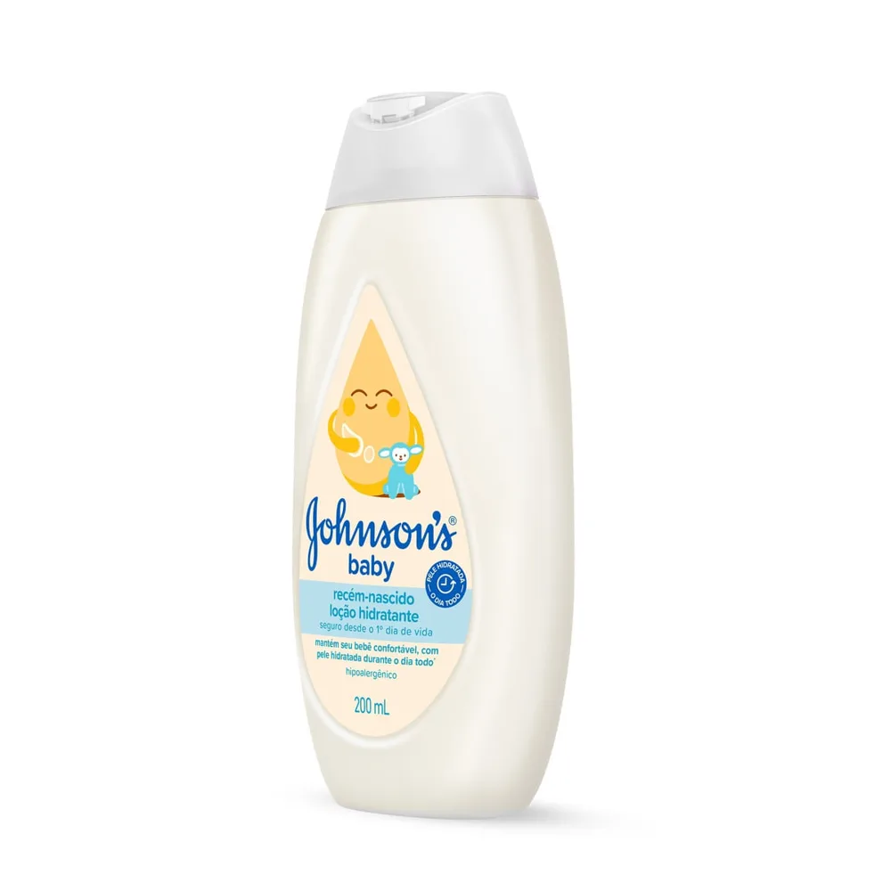 Loção Hidratante Infantil Johnson's Baby Recém-nascido Hipoalergênica 200ml