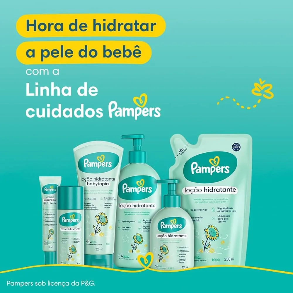 Loção Hidratante Infantil Pampers Bebê Girassol Hipoalergênica 400ml