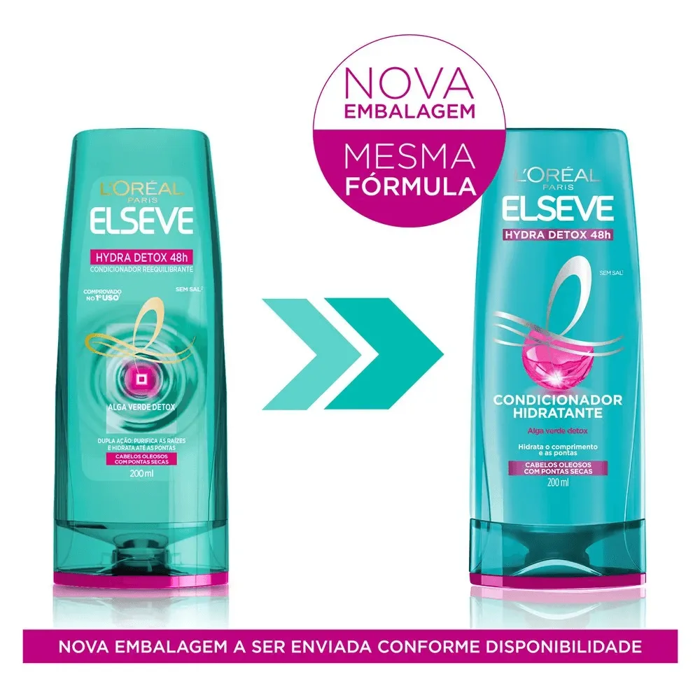 Condicionador Elseve Hydra Detox 48h Hidratante 200ml