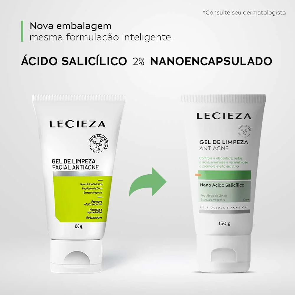 Gel De Limpeza Antiacne Lecieza 150ml