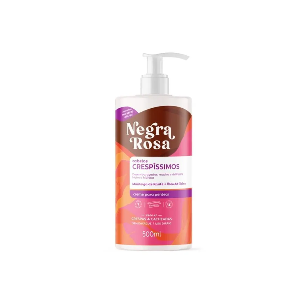 Creme Para Pentear Negra Rosa Cabelos Crespíssimos 500ml