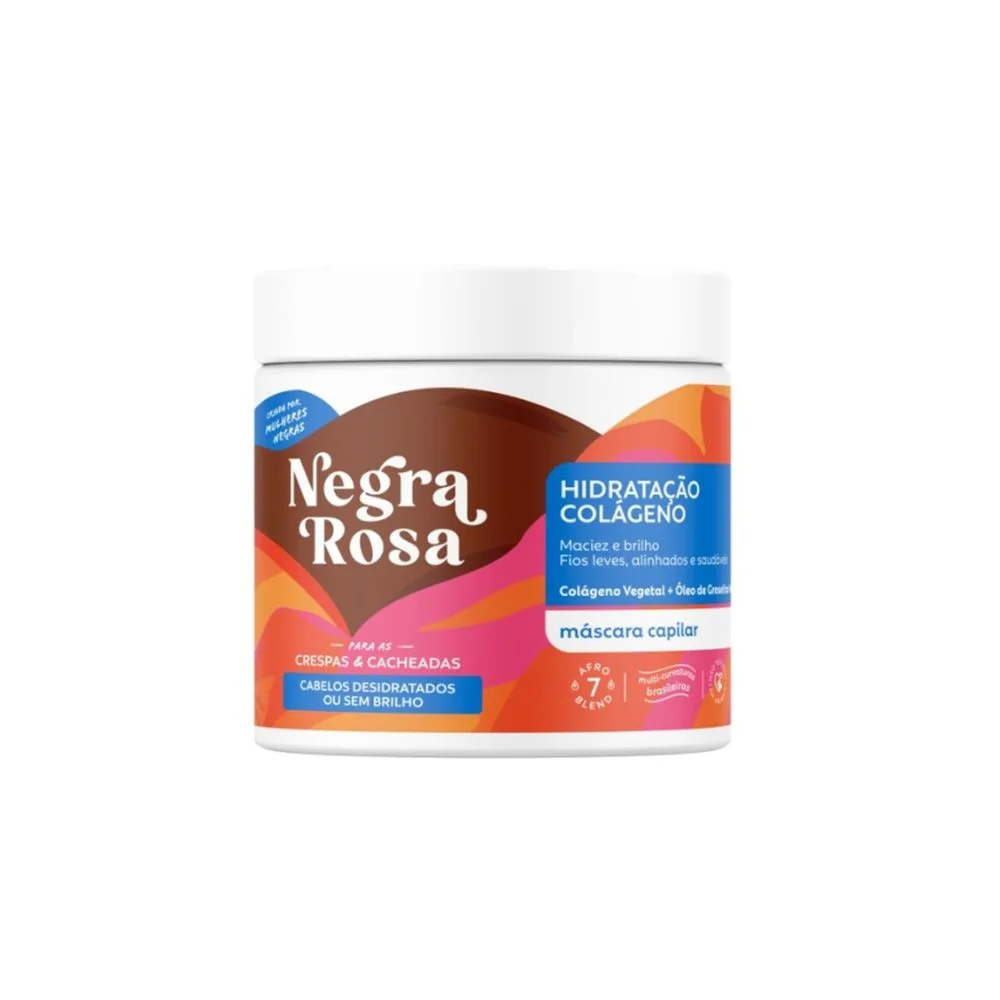 Máscara  De Tratamento Negra Rosa Hidratação Colágeno 500g