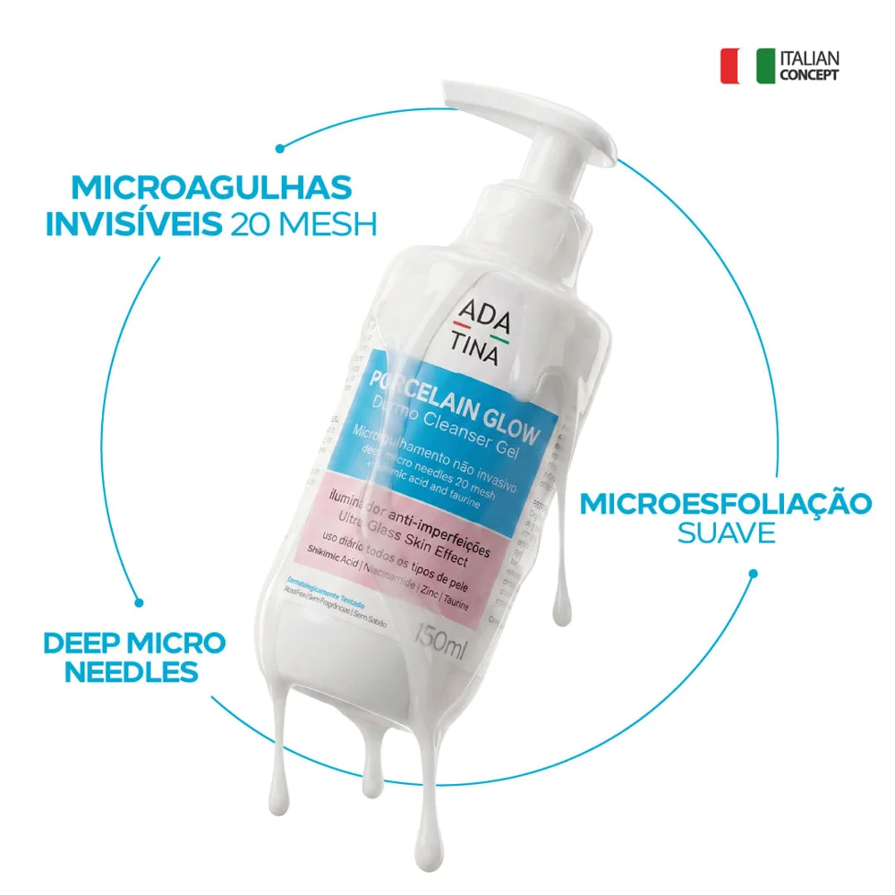 Gel de Limpeza Facial Iluminador Ada Tina Porcelain Glow