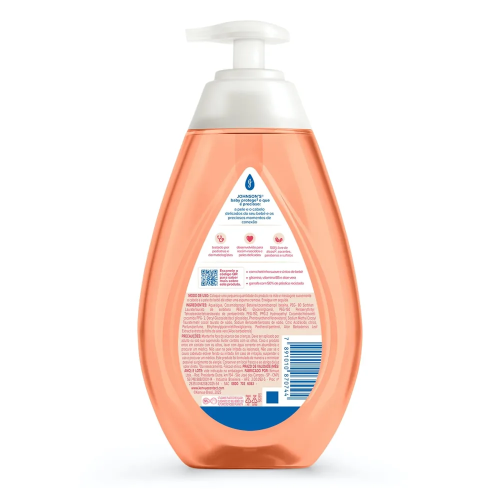 Sabonete Líquido Infantil Johnson's Baby Glicerina da Cabeça aos Pés 400ml