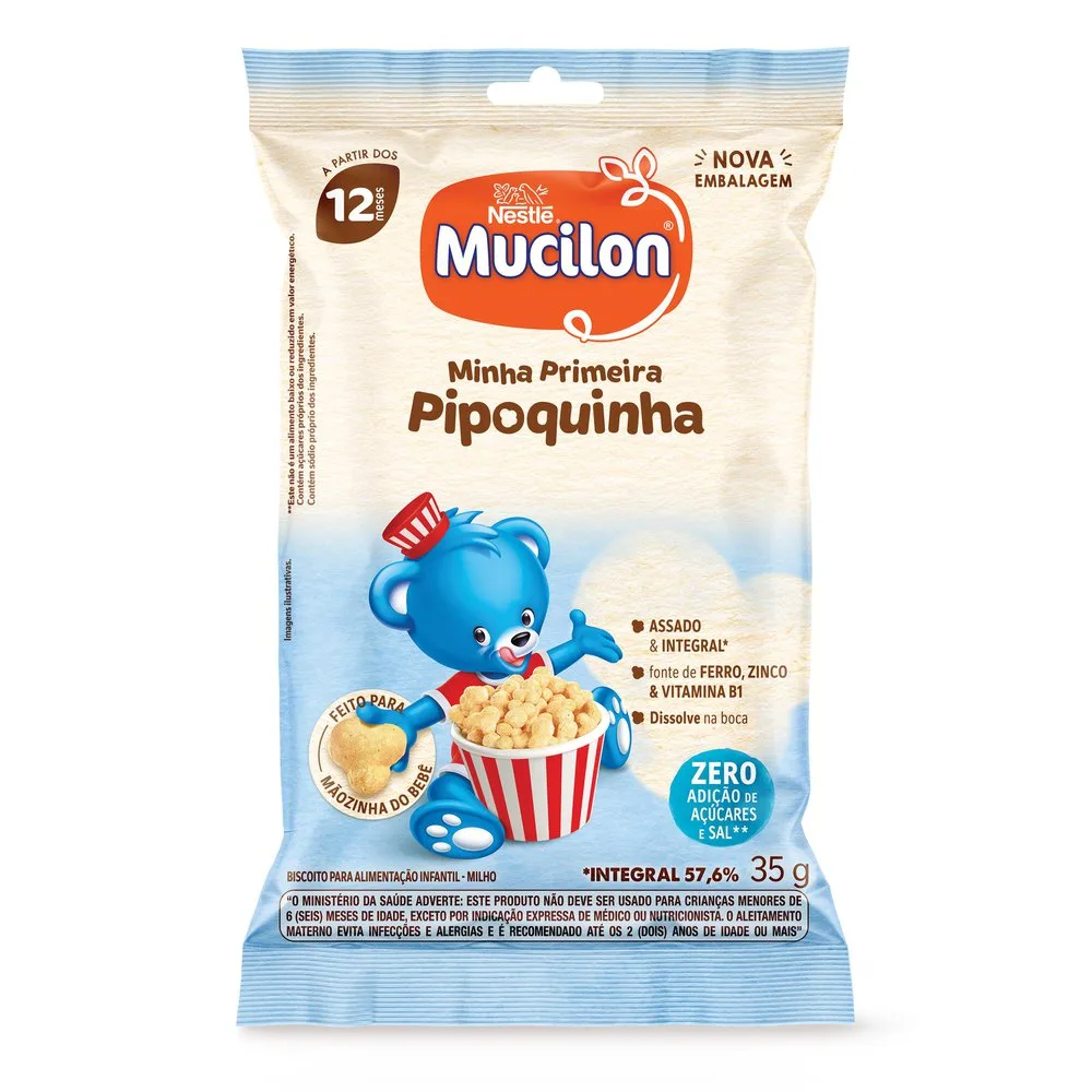 Snack Infantil Mucilon Pipoquinha Sabor Milho 35g