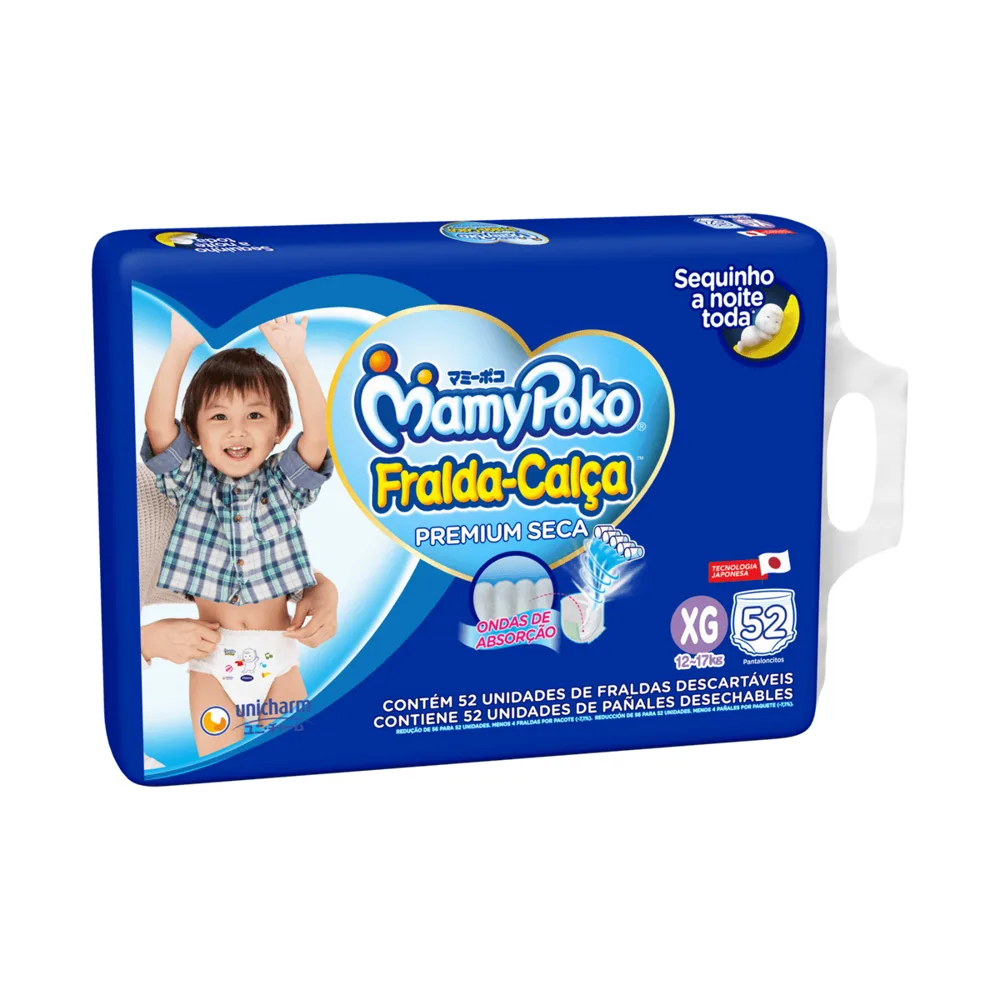 Fralda-Calça MamyPoko Cuidado Real XG 52 Unidades