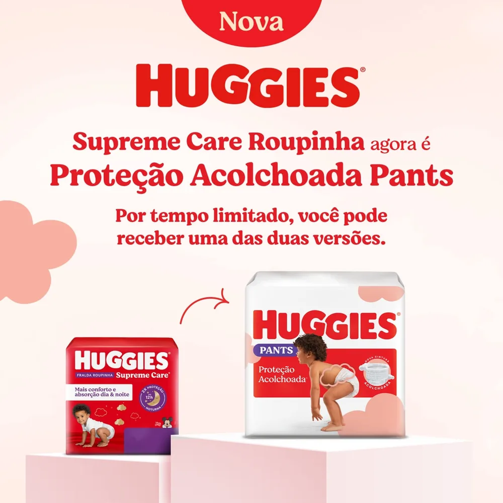 Fralda Huggies Supreme Care Roupinha M 36 Unidades
