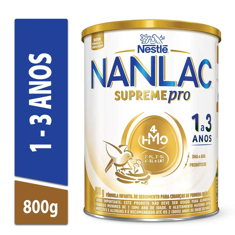 Fórmula Infantil Nanlac Supreme Pro de 1 a 3 anos 800g