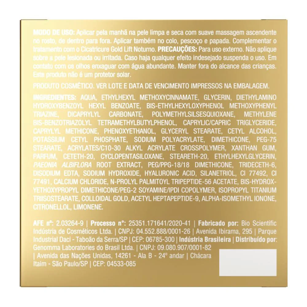 Creme Facial Cicatricure Gold Lift Diurno FPS 30 50g
