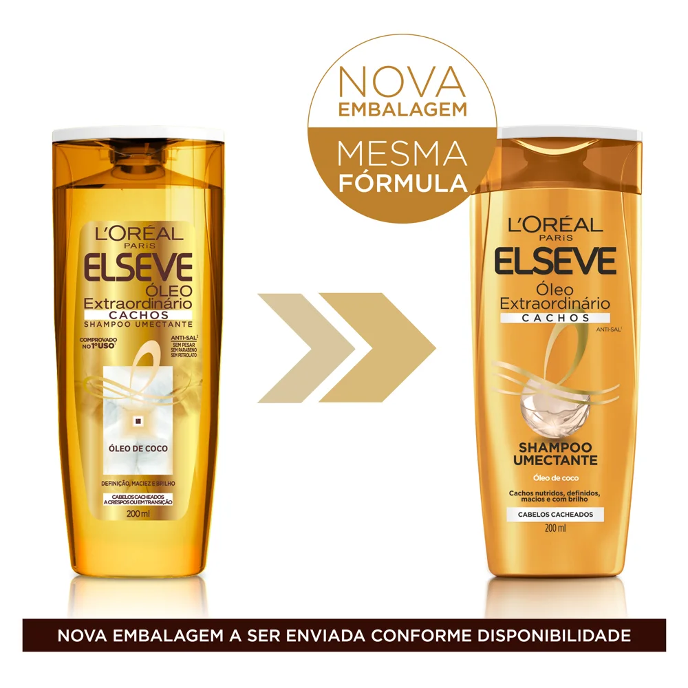 Shampoo Elseve Óleo Extraordinário Cachos Umectante 200ml