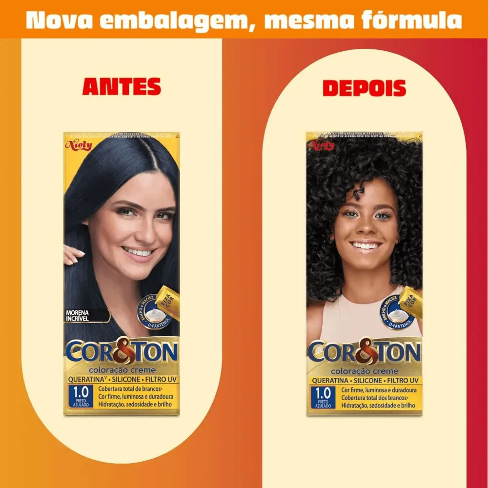 Coloração Niely Cor&Ton Preto Azulado 1.0