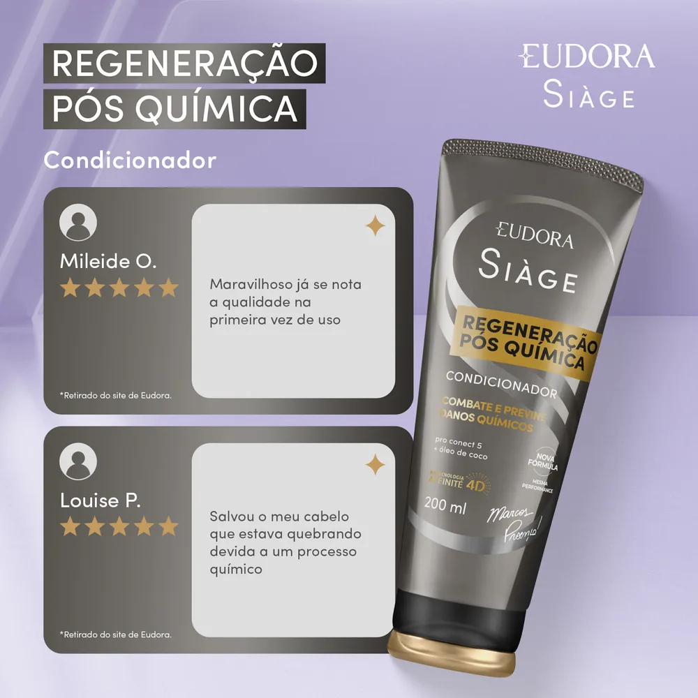 Condicionador Eudora siage regeneração Extrema 200ml