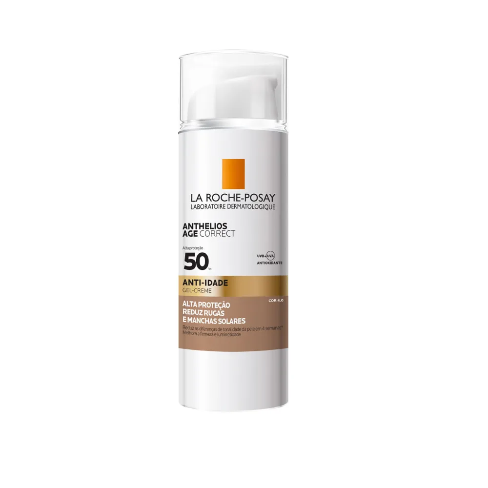 Protetor Solar Facial La Roche-Posay Anthelios Age Correct Anti-idade FPS50 Gel Creme Cor 4.0 50g