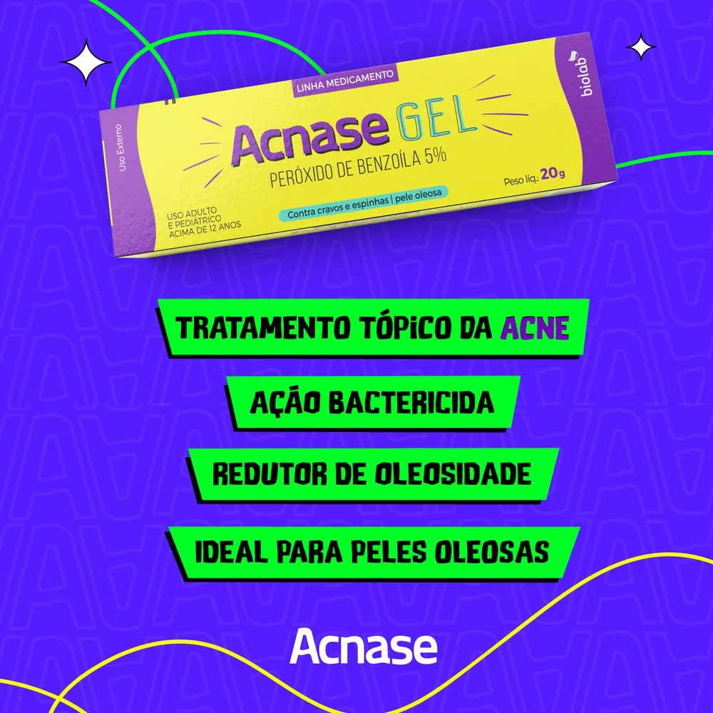 Gel Facial Acnase com Peróxido de Benzoíla 5% 20g
