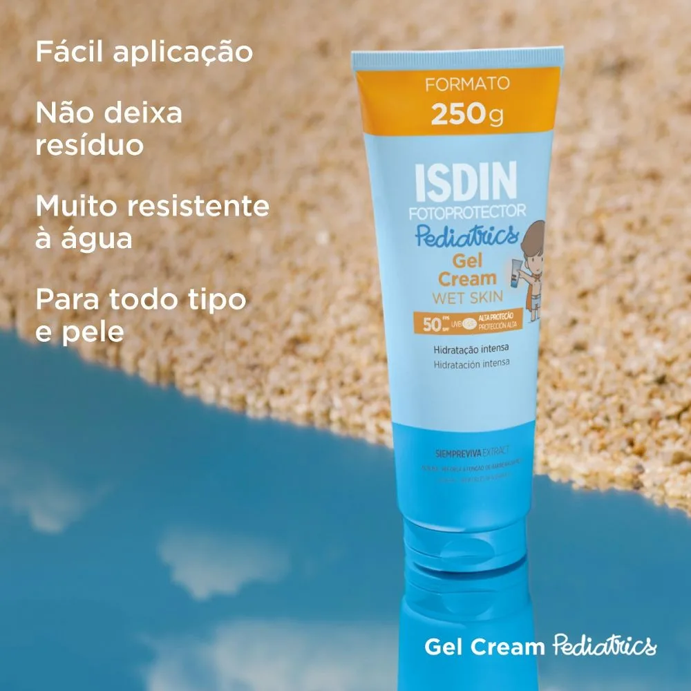 Protetor Solar ISDIN Pediatrics Gel Cream FPS50 Wet Skin 250g
