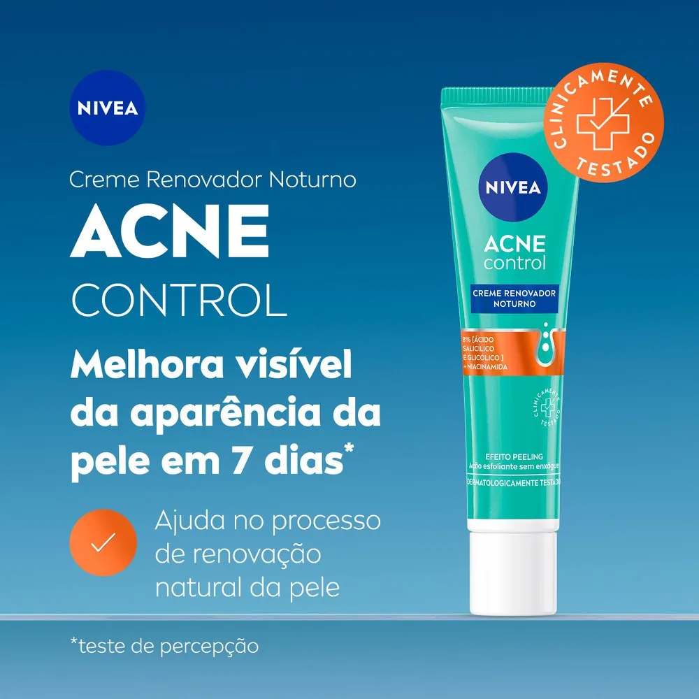 Creme Facial Nivea Acne Control Renovador Noturno 40ml