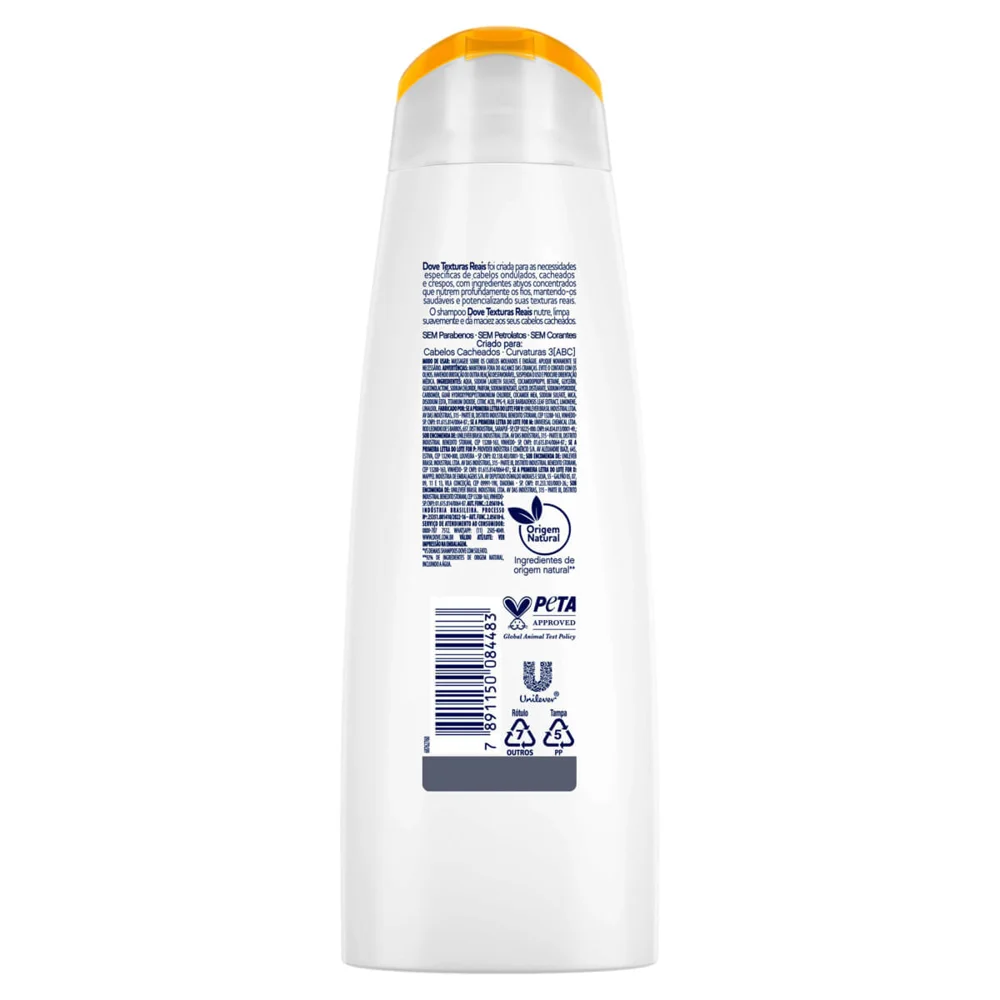 Shampoo Dove Texturas Reais Cacheados 400ml
