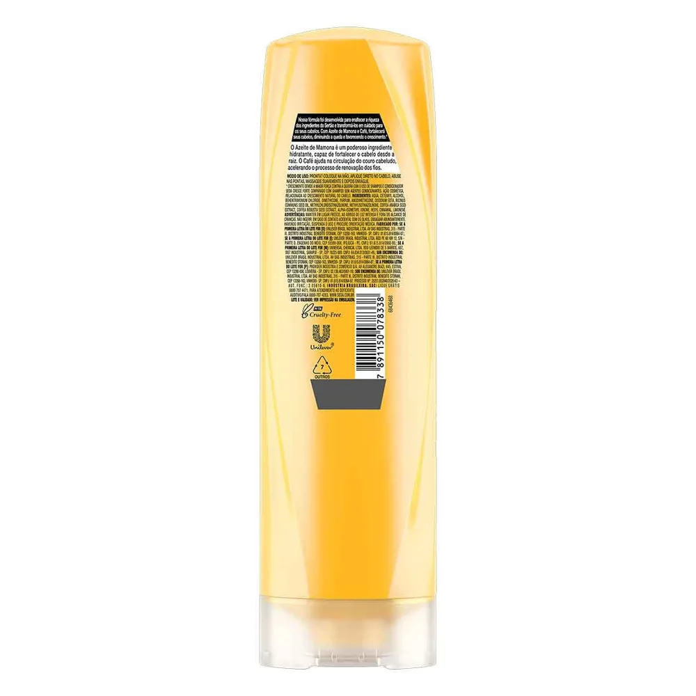 Condicionador Seda Joias do Sertão Cresce Forte! Azeite de Mamona + Café 325ml