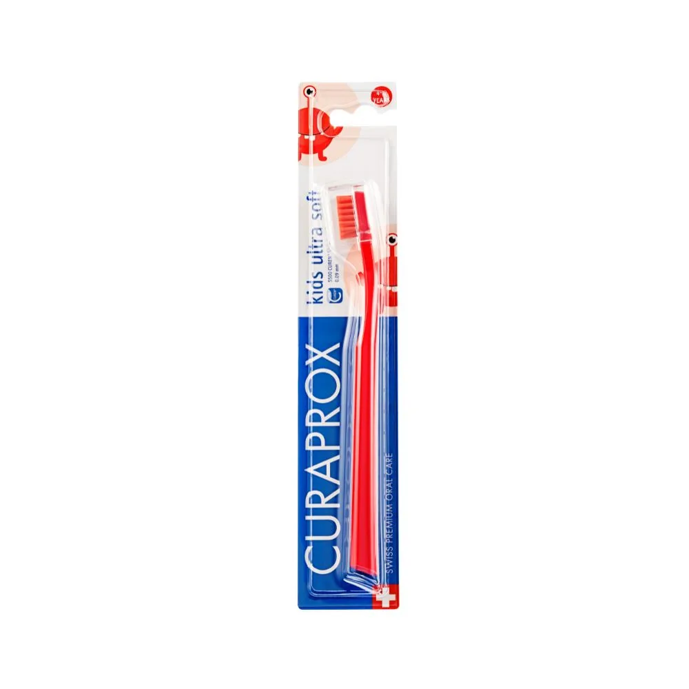 Escova Dental Infantil Curaprox Kids Cerdas Ultrasoft 4 a 12 anos 1 Unidade – Cores Sortidas