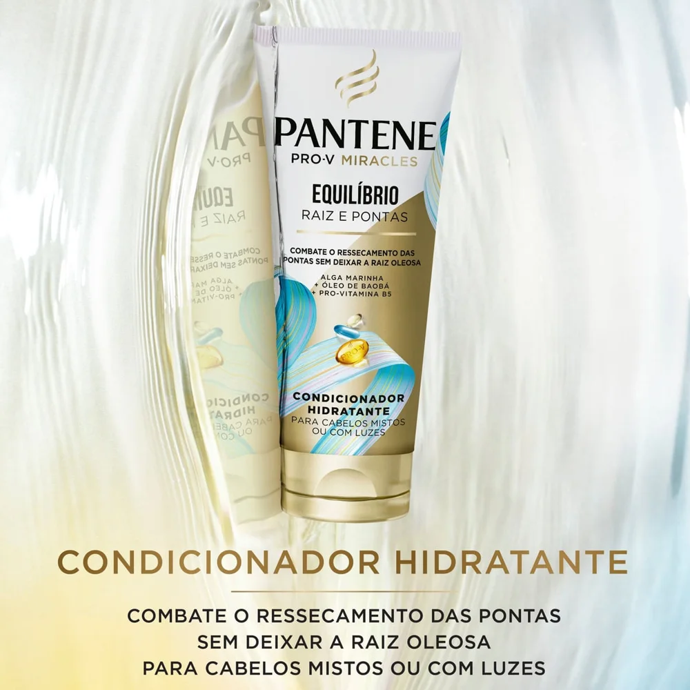 Condicionador Hidratante Pantene Pro-V Miracles Equilíbrio Raiz E Pontas Com 250ml