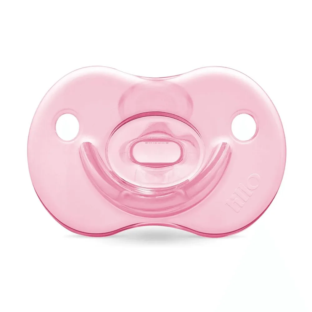 Chupeta Lillo Soft Calming Bico Simétrico + 6 meses Silicone Rosa Tamanho 2 1 Unidade