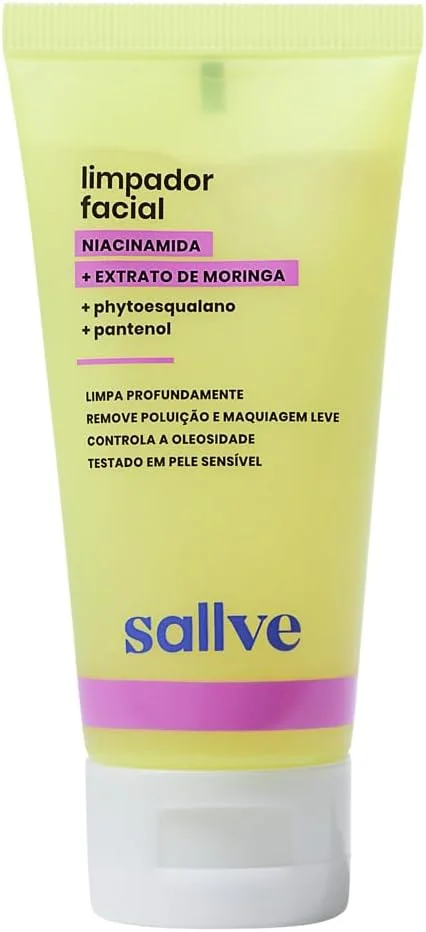 Gel de Limpeza Faciall Sallve com Niacinamida 60ml