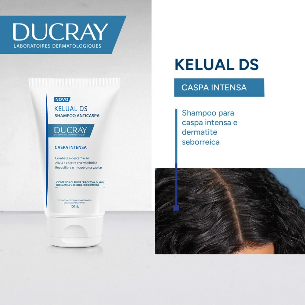 Shampoo Ducray Kelual DS Controle da Dermatite Seborreica e Anticaspa 100ml