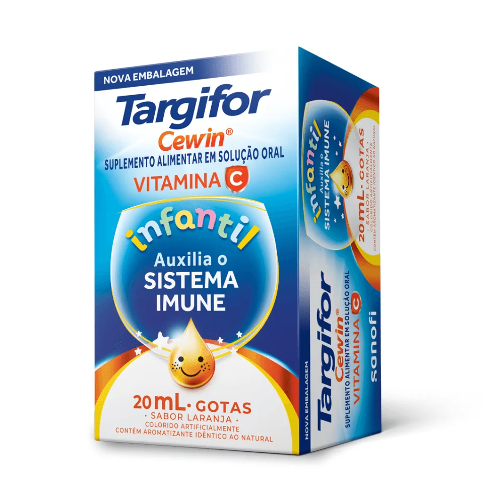 Suplemento Alimentar Targifor Cewin Kids Te Protege! Vitamina C Sabor Laranja Gotas 20ml