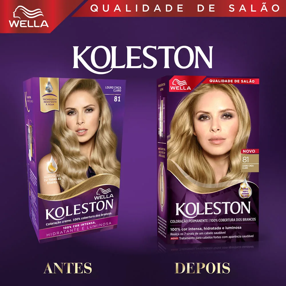 Tintura Koleston louro cinza claro 81