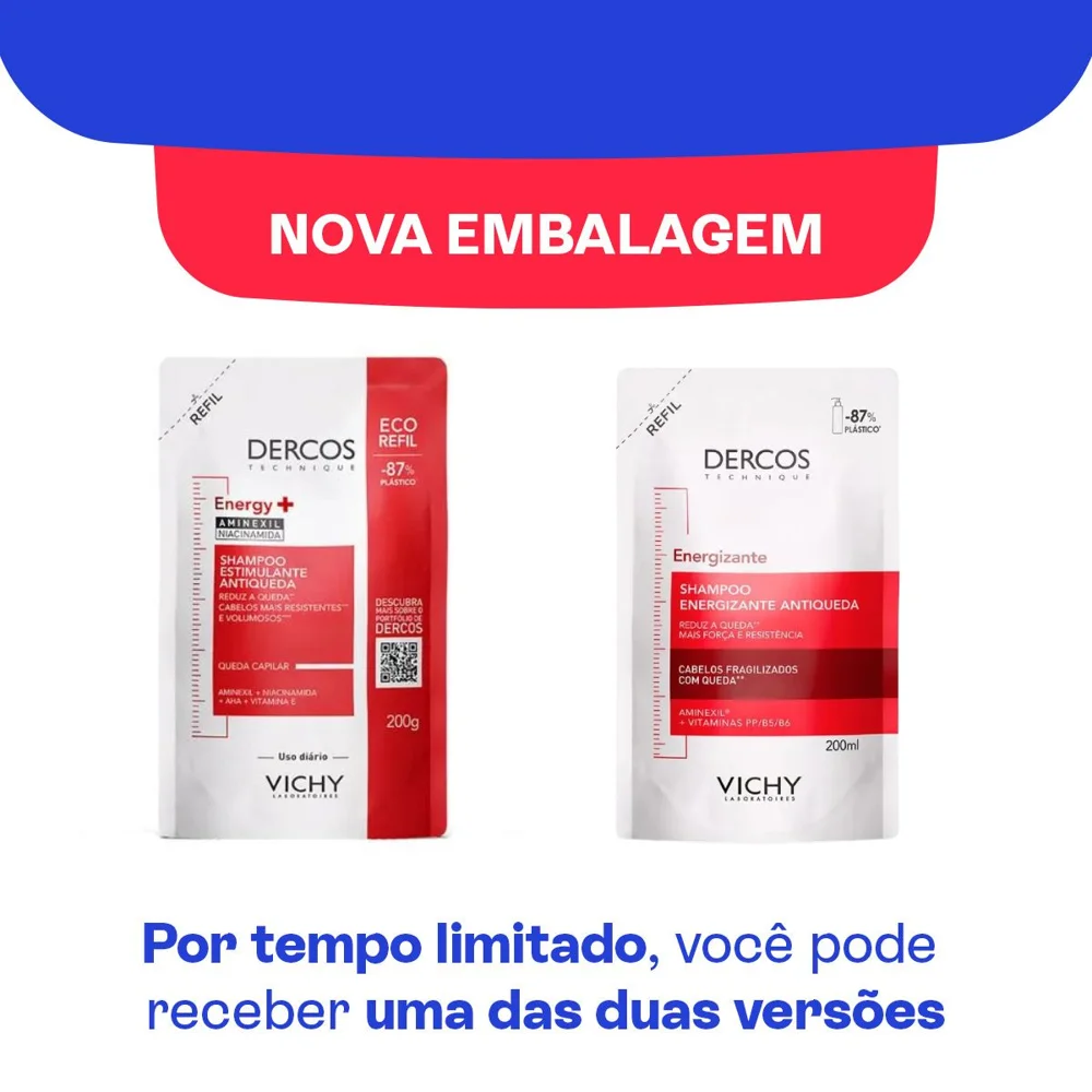 Shampoo Vichy Dercos Antiqueda Energizante Refil 200ml