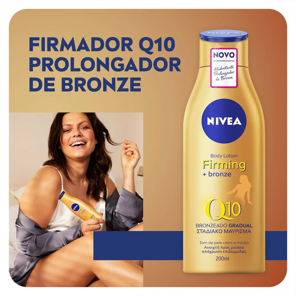 Loção Corporal Nivea Q10 Firmador Prolongador de Bronze 200ml